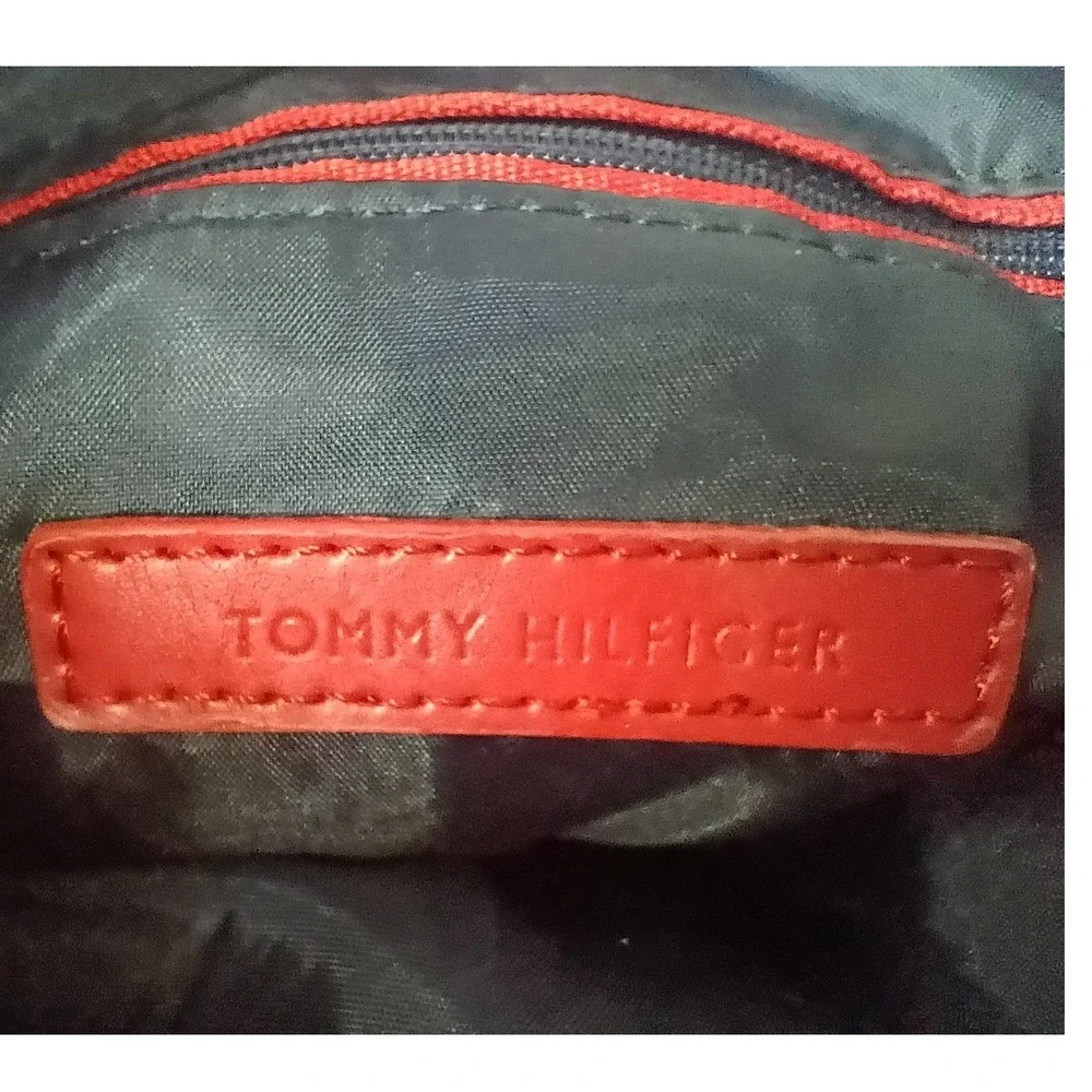TOMMY HILFIGER Beige Monogram Jacquard Crossbody Bag - EUC